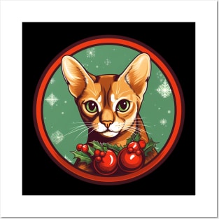 Abyssinian Cat Xmas Ornament, Love Cats Posters and Art